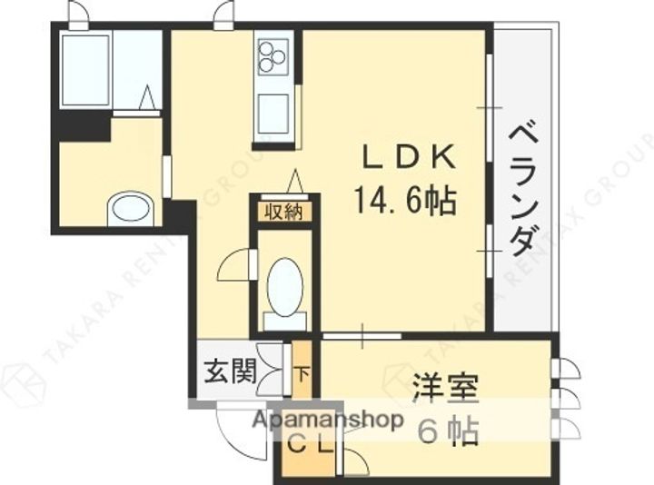 SHAMAISON VIOLETTE(シャーメゾンヴィオレット)202の間取り