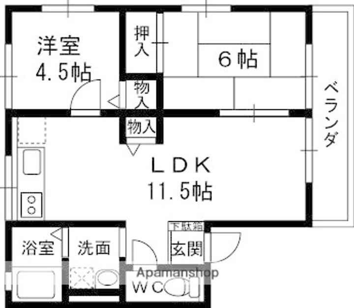プリマベーラ芦屋の間取り