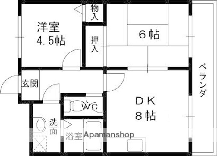 大阪府堺市中区土塔町の賃貸マンションの間取り