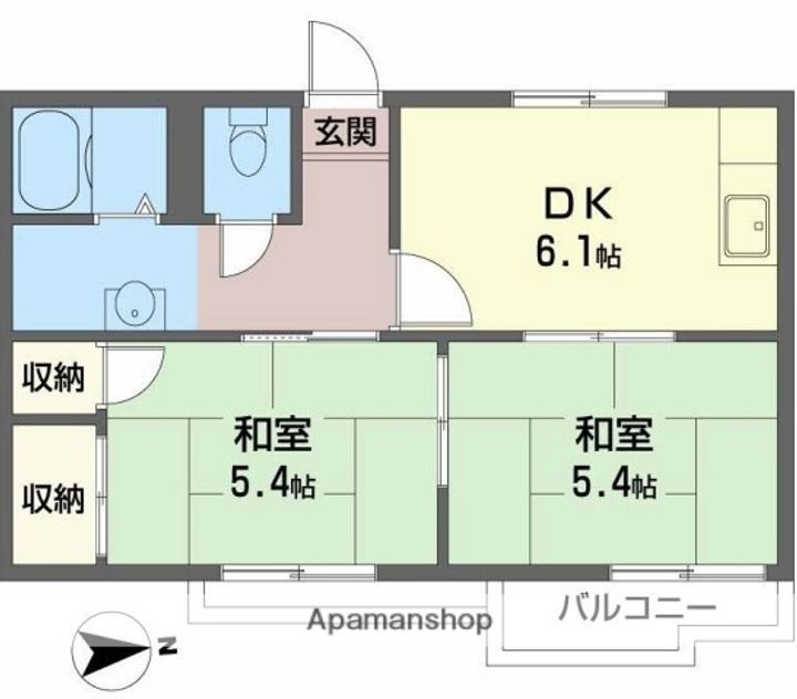 タウニー山本A棟の間取り