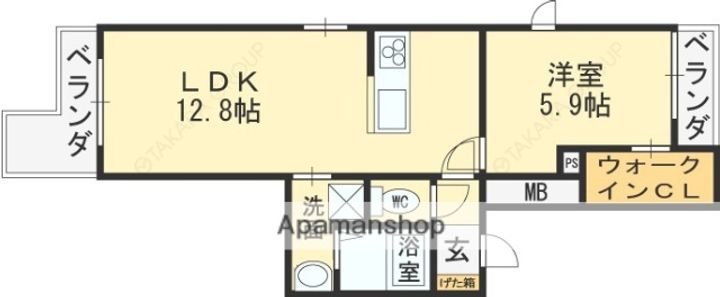 ラクール北本町402の間取り