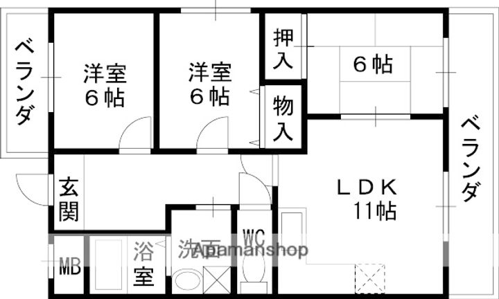 ラ・フォーレ八尾の間取り