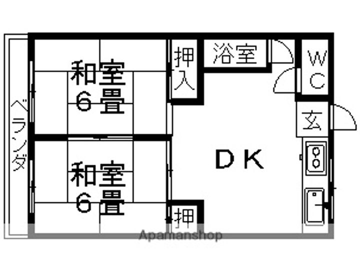 駅前コーポラス101の間取り