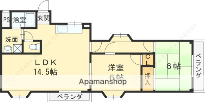 エスポアール西宮北口Ⅱの間取り