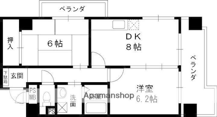 シャトーハイネの間取り
