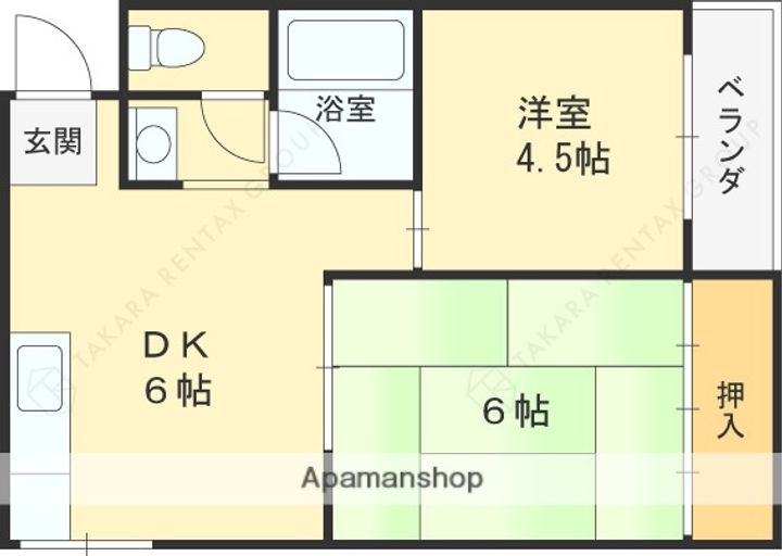 第1松田ハイム403の間取り