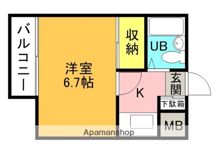 大阪府高槻市宮田町3丁目の賃貸マンションの間取り