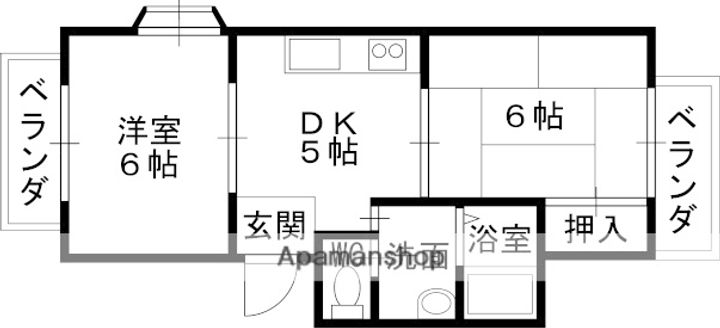 大阪府高槻市緑が丘2丁目の賃貸アパートの間取り