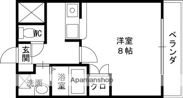 大阪府門真市打越町の賃貸マンションの間取り