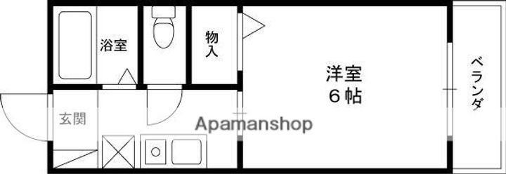 大阪府枚方市牧野阪1丁目の賃貸アパートの間取り