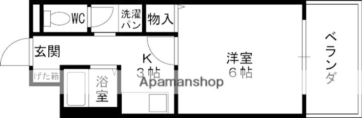 大阪府枚方市南楠葉1丁目の賃貸マンションの間取り