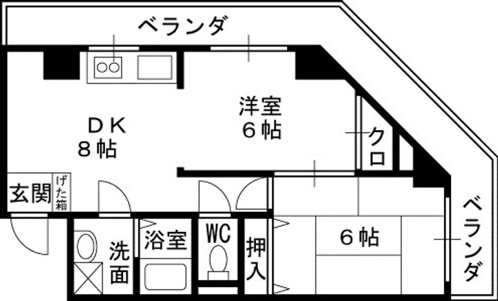大都ハイツの間取り