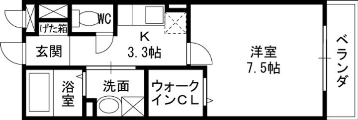 モンテリブロあさひの間取り
