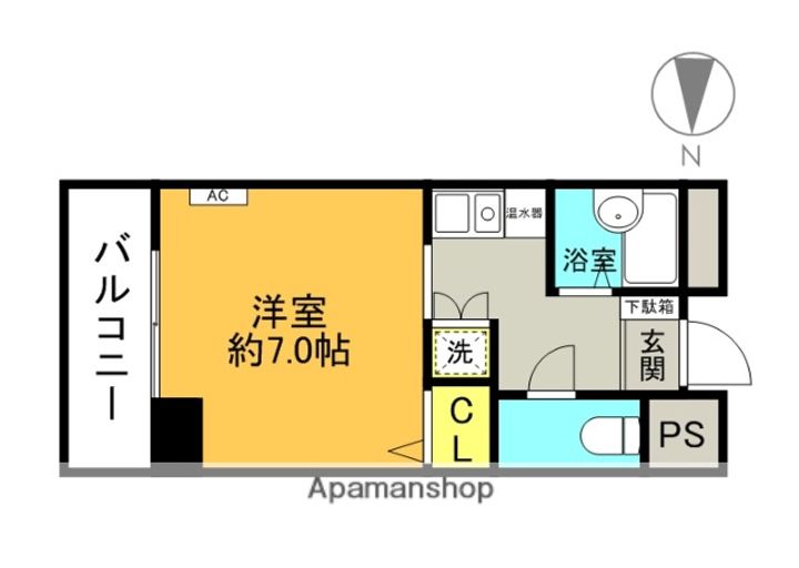 大阪府高槻市奈佐原2丁目の賃貸マンション302の間取り