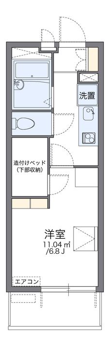 レオパレスセジュール高槻の間取り