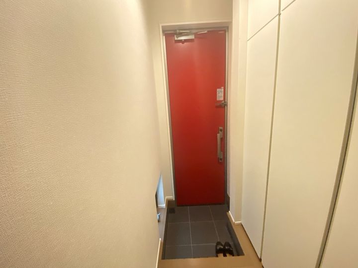 大阪府四條畷市江瀬美町の賃貸アパートの玄関