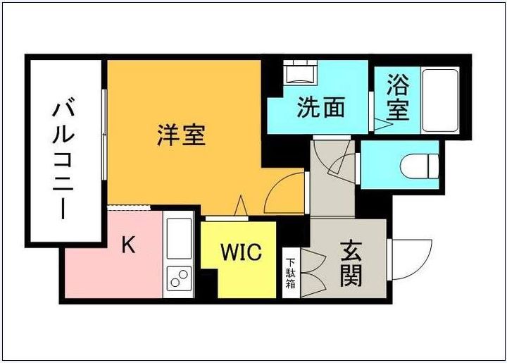 大阪府高槻市高槻町の賃貸マンション201の間取り
