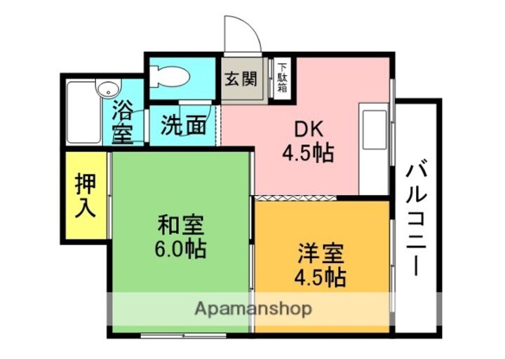 大阪府寝屋川市石津東町の賃貸マンションの間取り