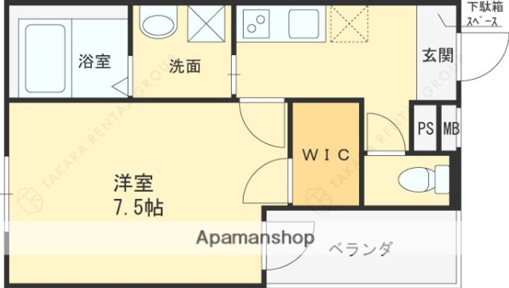 フジパレス城北公園通Ⅴ番館0301の間取り