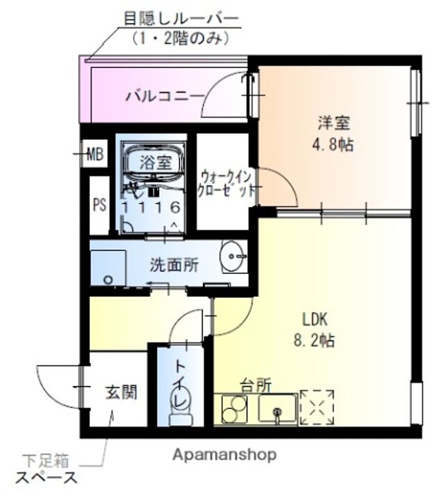フジパレス高槻出丸町の間取り
