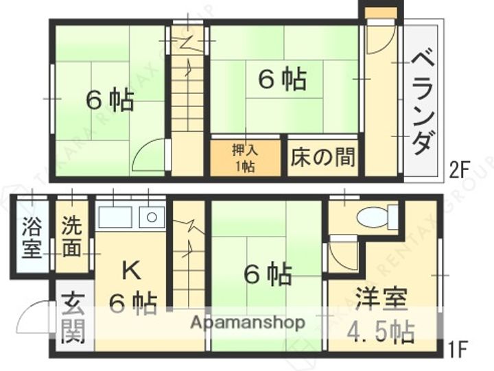 大阪府守口市寺方元町1丁目(一戸建)の賃貸物件の間取り