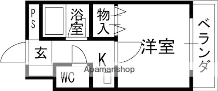 大阪府高槻市富田町2丁目の賃貸マンションの間取り