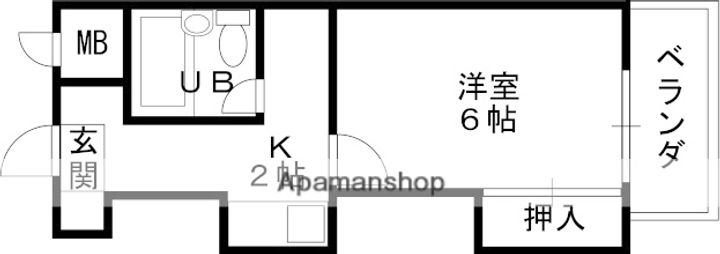 大阪府高槻市西町の賃貸マンションの間取り