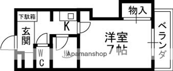大阪府高槻市富田町3丁目の賃貸マンションの間取り