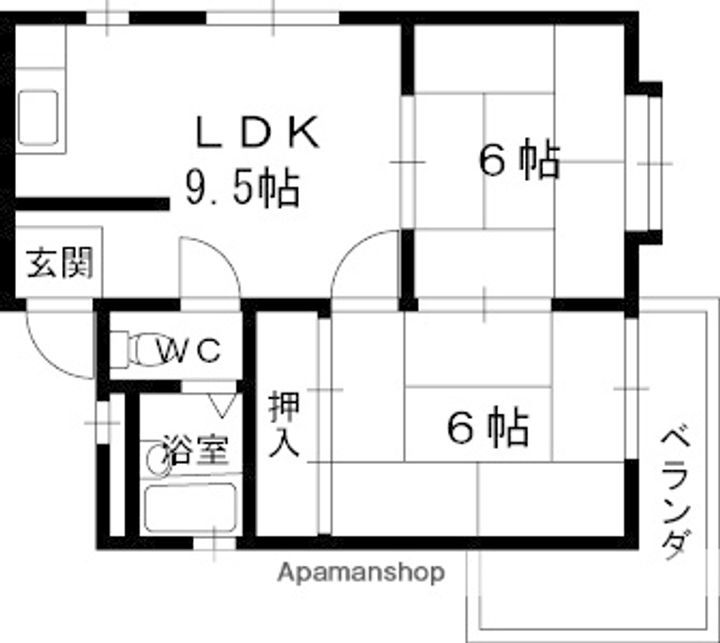 サンコーポ香里の間取り