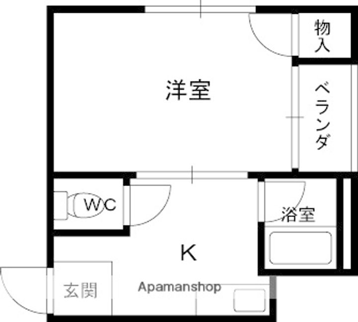 大阪府枚方市南中振2丁目の賃貸マンションの間取り