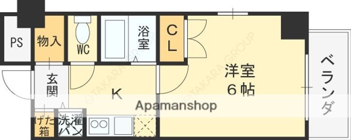 守口駅前敷島ビル406の間取り