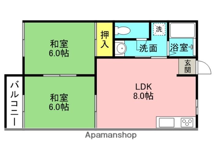 大阪府高槻市宮之川原5丁目の賃貸アパートの間取り