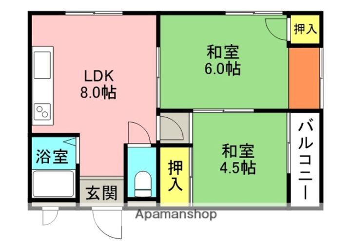 緑町ウエダハイツの間取り
