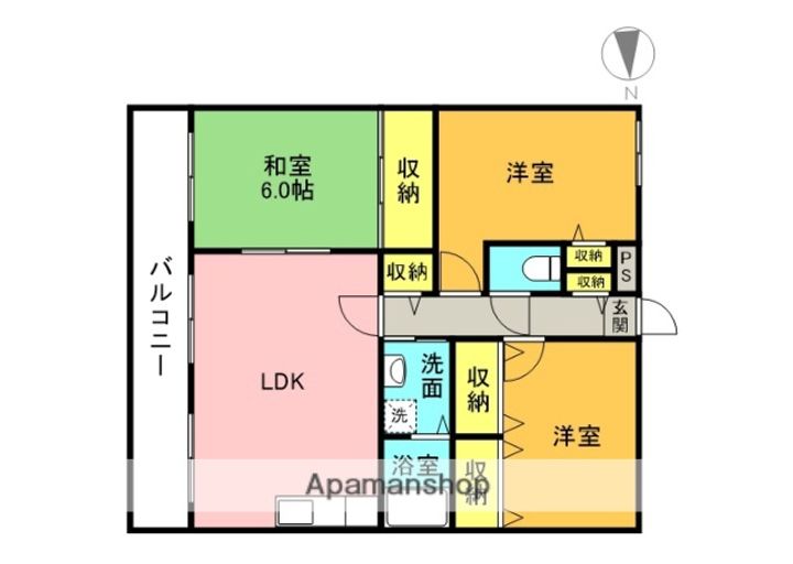 大阪府高槻市南庄所町の賃貸マンションの間取り