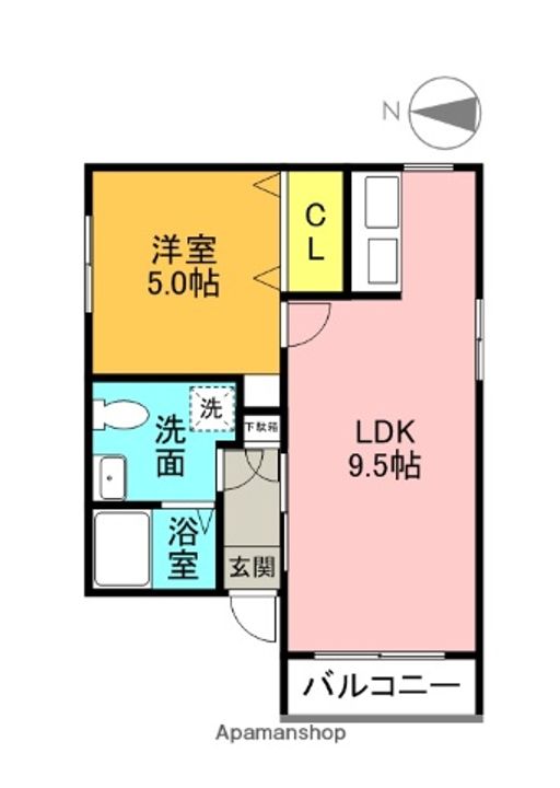 大阪府寝屋川市萱島南町の賃貸マンションの間取り