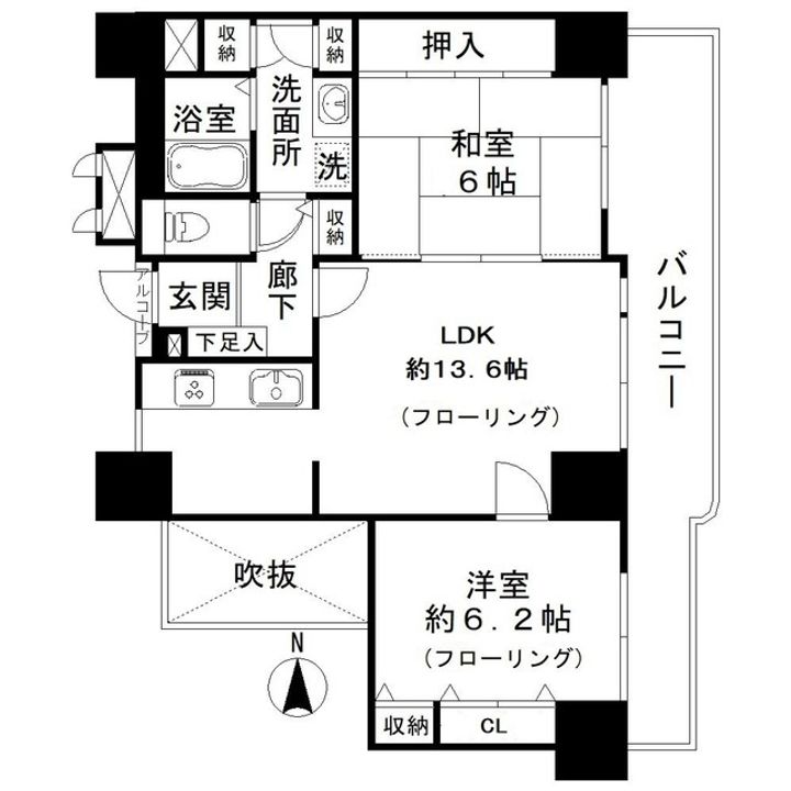メロディーハイム枚方牧野阪の間取り