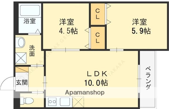 PERSIMMON香里園の間取り