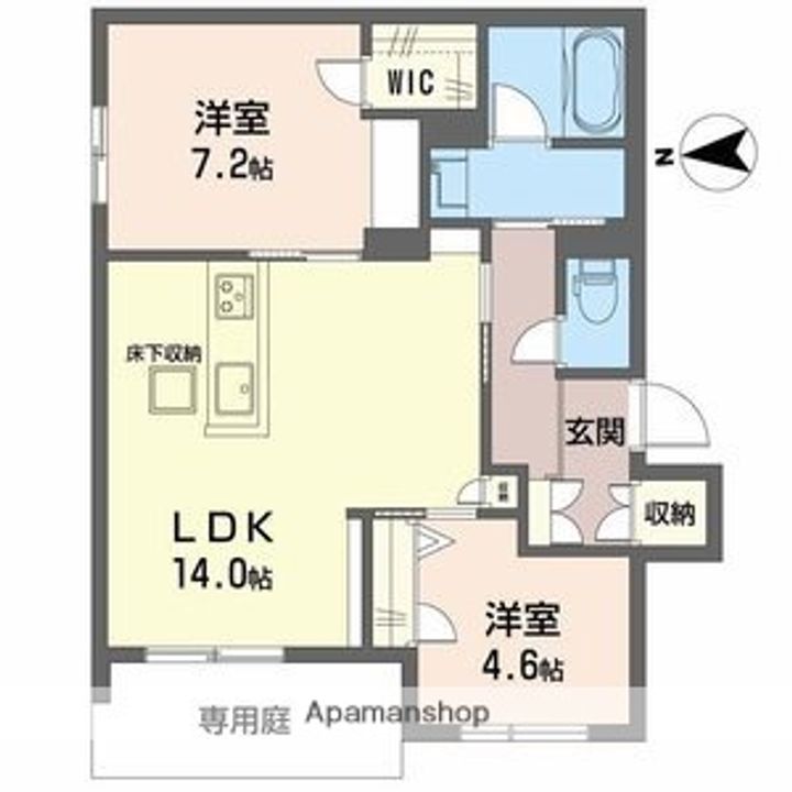 シャーメゾンフルリール202の間取り