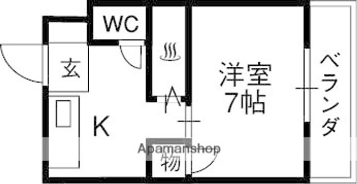 大阪府高槻市津之江町1丁目の賃貸マンションの間取り