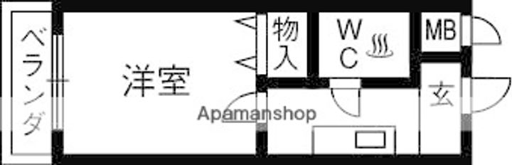 ハイツオーキタ土橋304の間取り