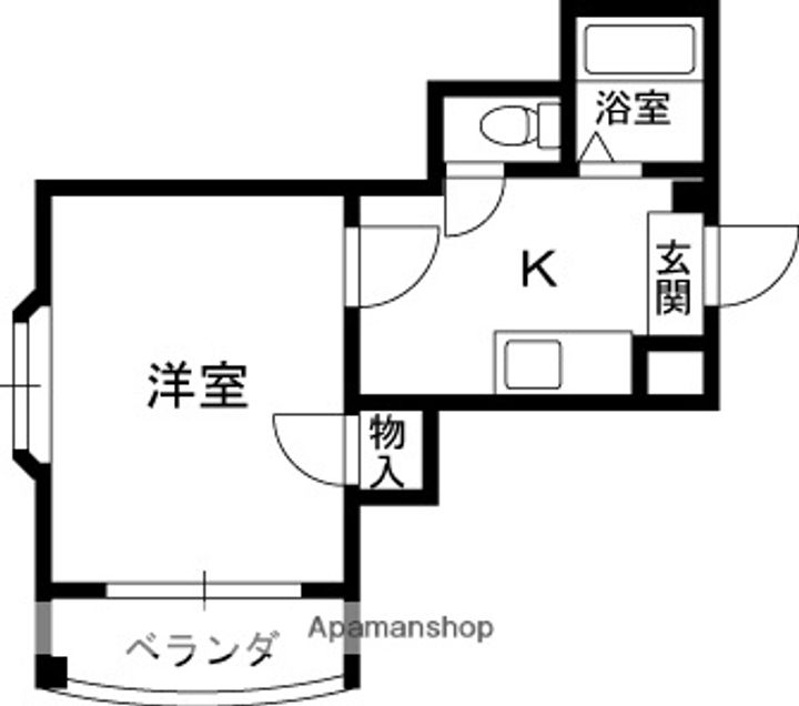 大阪府寝屋川市錦町の賃貸マンションの間取り