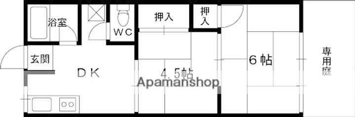 大阪府枚方市須山町の賃貸アパート203の間取り
