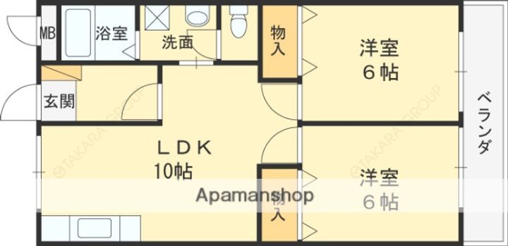 レオハイム東山108の間取り