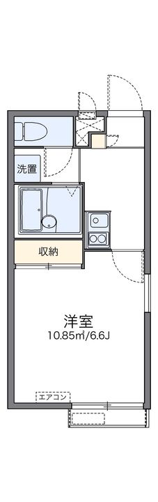 レオパレスハナテン2番館の間取り