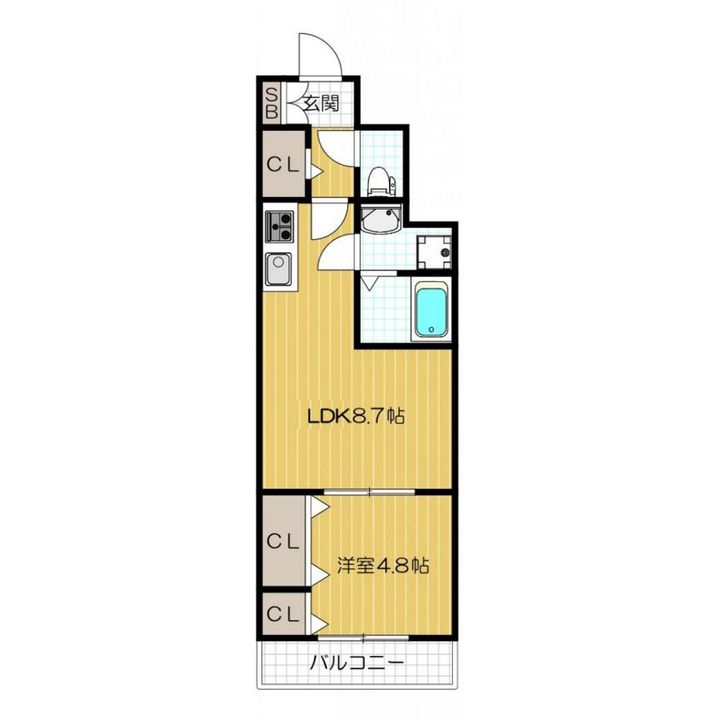 エル アンバル105号室の間取り