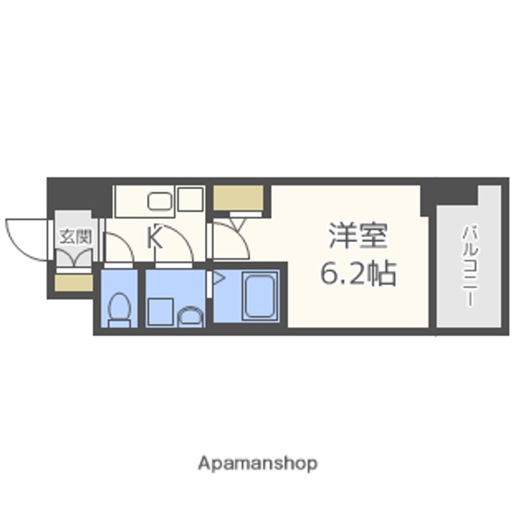 大阪府大阪市東成区東小橋2丁目の賃貸マンションの間取り