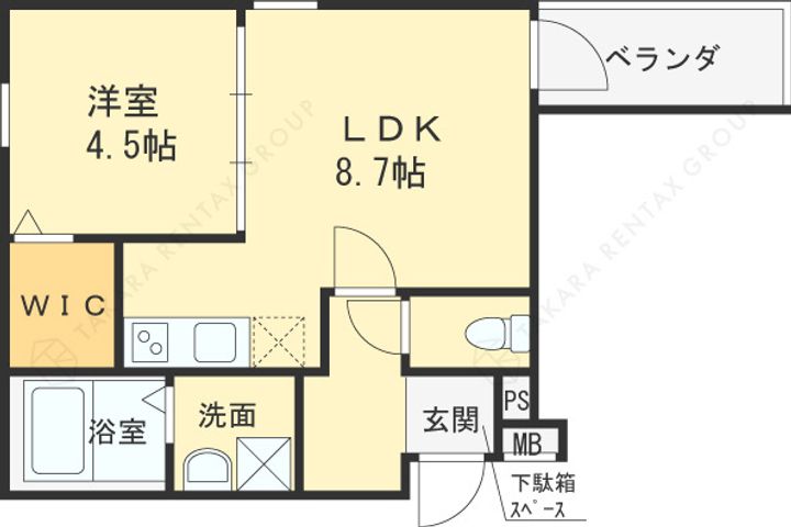 フジパレス野崎II番館の間取り