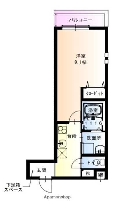 大阪府大阪市鶴見区今津中4丁目の賃貸アパートの間取り