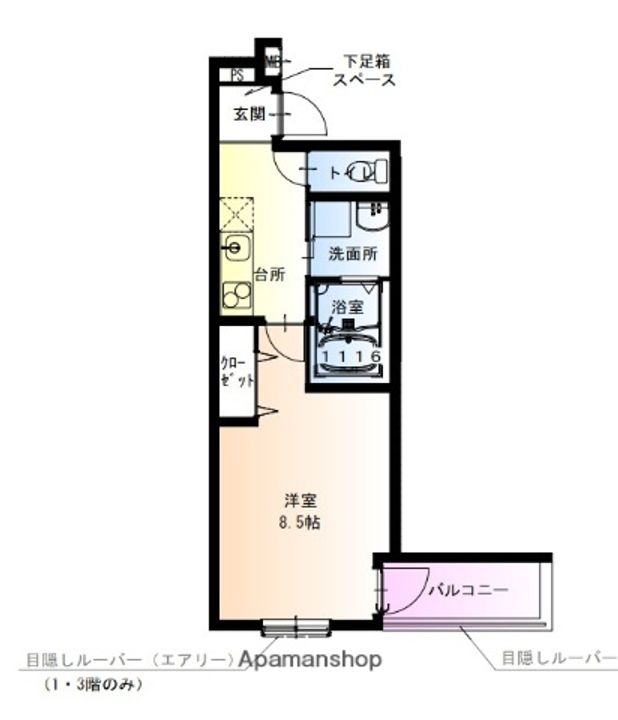 大阪府大阪市鶴見区今津中4丁目の賃貸アパートの間取り