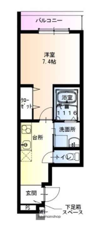 大阪府大阪市鶴見区今津中4丁目の賃貸アパートの間取り